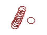 Unique Bargains 10pcs 23mm Outside Dia 2mm Thickness Rubber Oil Filter Seal Gasket O Rings Red