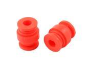 Unique Bargains 2 x 120g 180g Load Capacity Red Rubber Shock Absorption Damping Ball