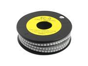 1000pcs Number 8 Printed EC 0 Soft PVC Flexible Cable Markers Gray