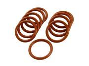 Unique Bargains 10 Pcs 28mm OD 3mm Thickness Red Silicone O Ring Oil Seals