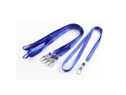 Unique Bargains Blue Lobster Clasp Name Tag Pouch Hanging Neck Strap Lanyard 5 Pieces