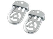 Pair Silver Tone Metal Spring Design Foldable Pedals for Bike Bicycle