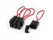 Unique Bargains Auto Car Sound Audio Inline Blade Fuse Holder Black Red 4 Pcs