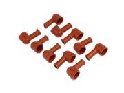 Unique Bargains Unique Bargains 10 x Smoking Pipe Shaped Battery Terminal Boots Cover Sleeves Brown