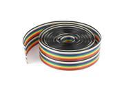 Unique Bargains 1mm Pitch 20pin 20 Wire Colorful Flat IDC Ribbon Cable Cord 26mm Wide 2M 6.5Ft