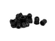 Unique Bargains PG13.5 Waterproof Wire Cable Glands Black Plastic Connector 12pcs