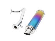 Motorcycle Stainless Steel Round Tip Exhaust Pipe Muffler Colorful
