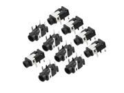 Unique Bargains 10 Pcs DIP PCB Mount 4 Pins Female 3.5mm Stereo Audio Jack Socket