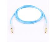 Unique Bargains 3.34ft 3.5mm Male to Male Jack Plug Audio Cable Sky Blue for Cell Phone Mp4 Mp3