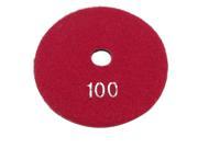 Unique Bargains Marble Stone 4 Inch 100 Grit Wet Dry Buffing Diamond Polishing Pad Disc Red