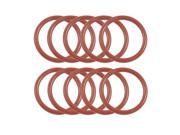 10 Pcs 25mm OD 2.5mm Thickness Silicone O Rings Oil Seals Gasket Dark Red