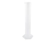 Unique Bargains Lab Set 250mL Clear White Plastic Liquid Measurement Graduated Cylinder