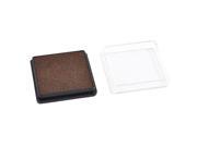 Office School Black Clear Plastic Case Coffee Color Ink Stamp Pad