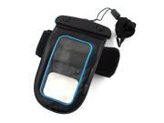 Unique Bargains Gym Sports Protection Smartphone Bag Pouch Cover Black w Arm Belt