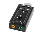 Dual 3.5mm Socket Desktop USB 2.0 Virtual 7.1CH Audio Sound Card 3D Connector