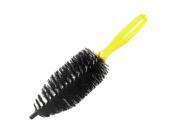 Unique Bargains Yellow Black Wheel Tire Rim Brush Wash Cleaning Tool 12.2 for Truck Car