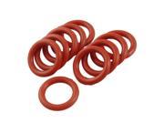 Unique Bargains 10 Pcs Brick Red Silicone O Ring Seal Gasket 15mm x 22mm x 3.5mm
