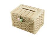 Lace Edged Bamboo Tissue Ornament Cover Paper Holder Box