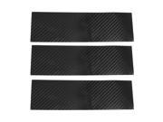 3 Pcs Black Car Wave Pattern Carbon Fiber 3D Sticker Sheet Film 6cm x 20cm