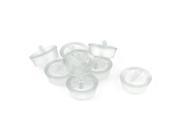 Unique Bargains 8 Pcs 25mm 1 Diameter Triangular Knob Clear Rubber Sink Disposal Stopper Plug