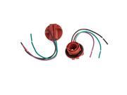 2 Pcs Red Plastic Shell 1157 Bulb Socket Car Light Harness Wire for Automobile