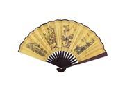 Traditional Poems Pattern Foldable Fabric Hand Fan