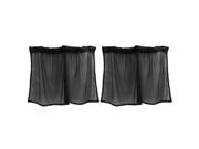 2Pcs 29.3 x 15.6 Mesh Foldable Car Side Window Curtain Sun Shade Suction Cup Mounting Black
