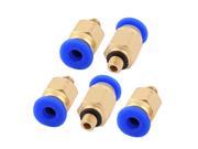 5pcs 5mm Male to 4mm OD Push In Tube Quick Release Air Pneumatic Fitting