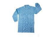 Unique Bargains Properties Blue Staff Anti static LAB Coat Smock Shirt