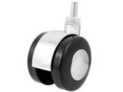 Unique Bargains 50mm Plastic Twin wheel 8mm Threaded Connector Caster for Chair