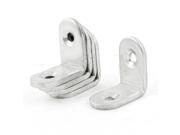 Unique Bargains Furniture Rounded End Right Angle Bracket Fastener 25mm x 25mm 5Pcs