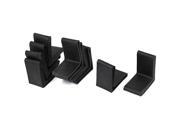 10pcs Black Rubber L Shaped Furniture Foot Pads Covers 48x48mm