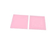 Kitchenware Polypropylene Square Shape Nonslip Heat Resistant Mat Pink 2pcs