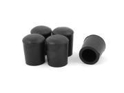 5pcs 15mm Hole Diameter Rubber Cone Shaped Cover Furniture Table Chair Leg Pads