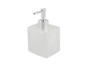 Bathroom Resin Shampoo Lotion Pump Bottle Dispenser Container Clear White 400ml