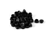 Furniture Cabinet Wardrobe Flush Type Hole Plug Caps Black 50pcs