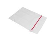 Unique Bargains Household 50 x 70cm Zip Fastener Clothes Meshy Washing Bag White Red