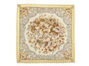 Unique Bargains Square Shaped Flower Embroidery Table Cup Mat Placemat 32 x 32cm