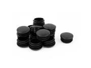 14Pcs Black Plastic Round Blanking End Tube Caps Cover Inserts 33mmx20mm