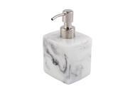Bath Marble Prints Resin Shampoo Lotion Soap Pump Bottle Dispenser White 400ml