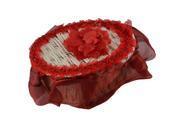 Flower Decoration Paper String Weave Oval Shaped Tissue Box Container
