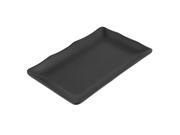 Unique Bargains Tableware Rectangle Shaped Food Dish Plate Black 8 Length