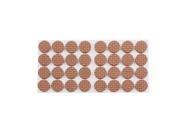 Self Adhesive Scratch Protection Furniture Floor Round Pad Brown 32pcs