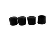 Rubber Non Slip Furniture Chair Foot Cover Pads 30mm Inner Dia 4 Pcs