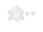 Plastic Push in Type 16mm Hole Drilling Cover Plugs Insert Off White 20pcs