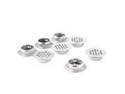 Kitchen Cabinet 34mm Dia Round Stainless Steel Mesh Hole Air Vent Louver 8pcs