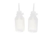 100ml Capacity Plastic Oil Liquid Bottle Holder Clear White 2Pcs