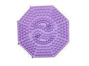 Exercise Leisure Rubber Octagon Design Foot Acupressure Massage Sheet Mat Purple