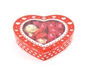 Unique Bargains Bear Puppet Red Rose Shaped Bath Soap Petal Valentines Day Gift 22 in 1