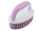 Household Plastic Grips Clothes Shoes Cleaning Scrub Brush Pink Light Purple
